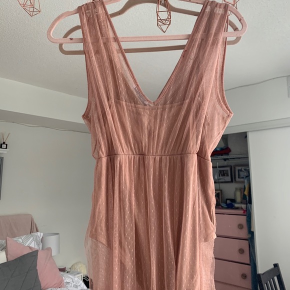 Mesh dress over bodysuit - Picture 2 of 7